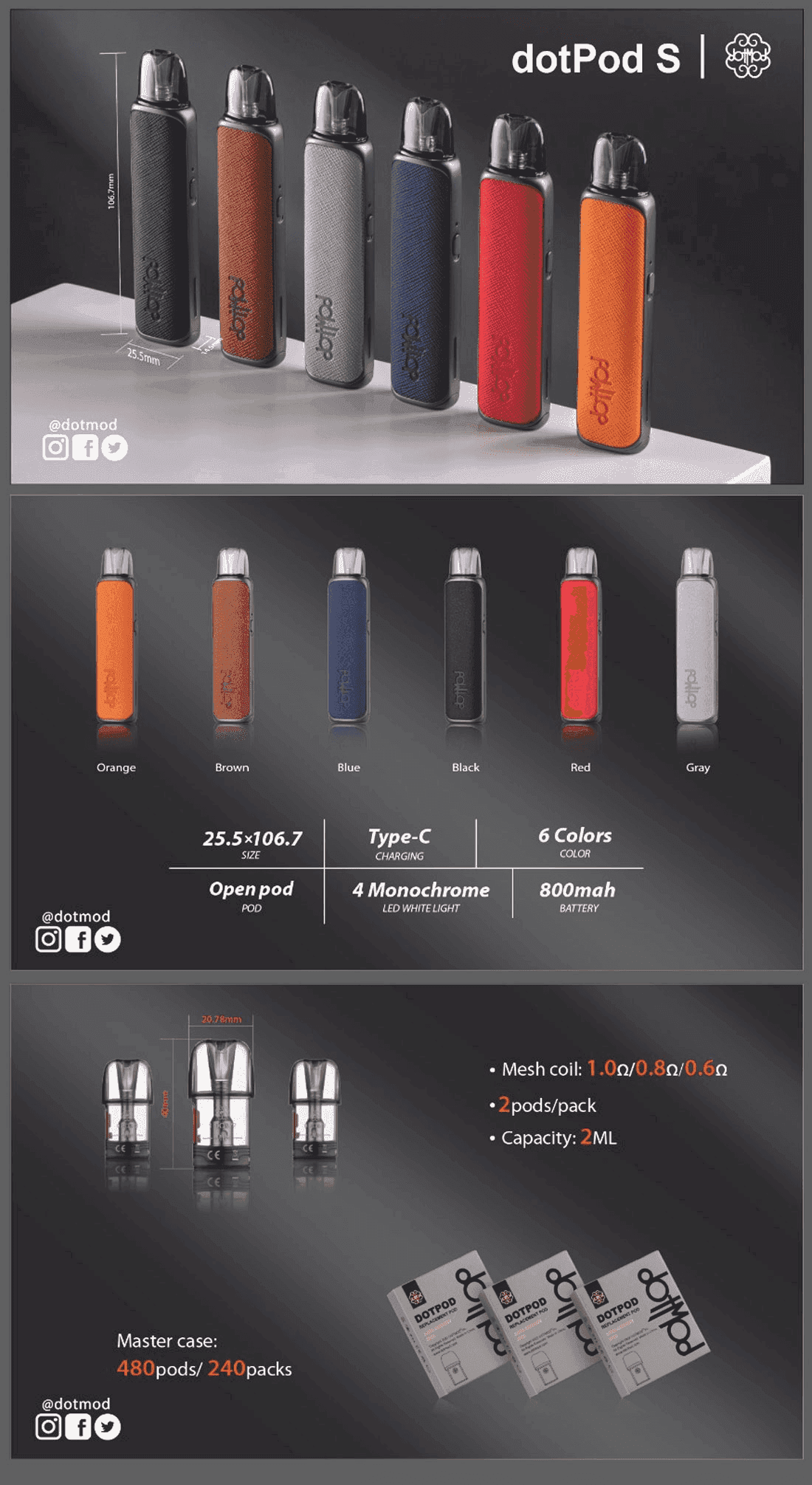 DOTMOD佩特里DOTPOD S電子煙小煙主機空倉煙彈套裝組件 - Image 4