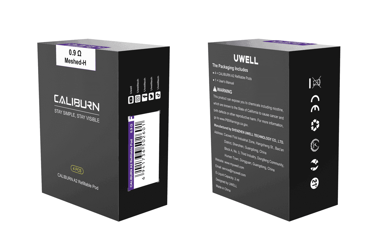Uwell Caliburn A2咖哩棒A2電子煙主機 - Image 3